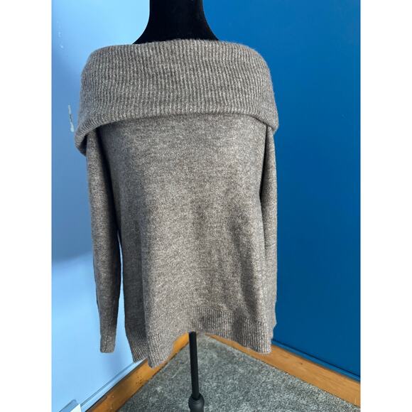 LOFT Outlet Brown Cowl Neck Sweater Size XL Soft Knit Tunic Pullover - Picture 1 of 9